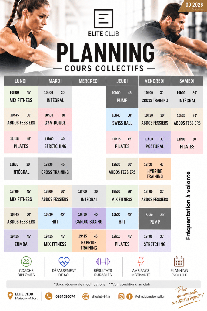 PLANNING COURS 2026